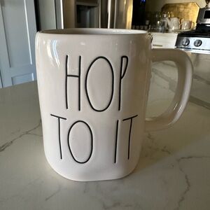 Rae Dunn White Mug - Hop To It